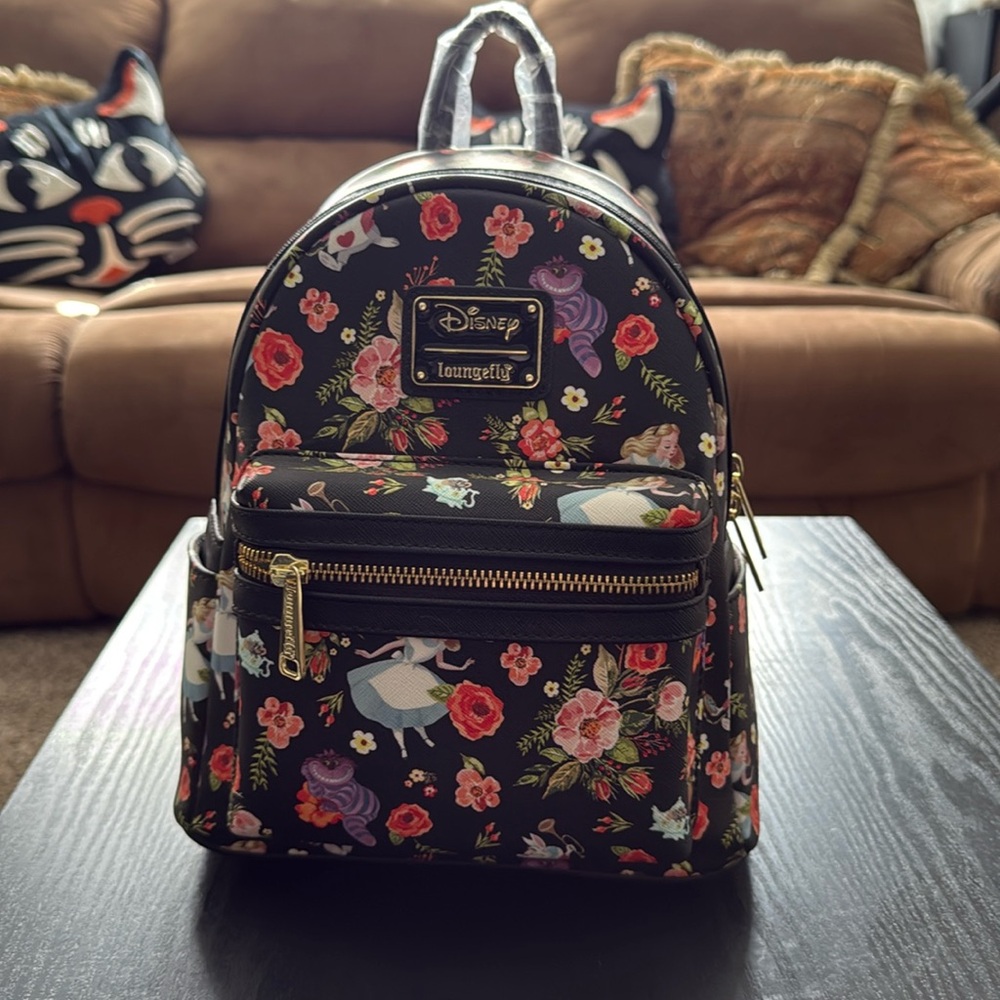 Loungefly Black Floral Backpack